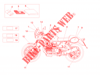 Decalco e Targhette per MOTO GUZZI V7 II Racer ABS 2016